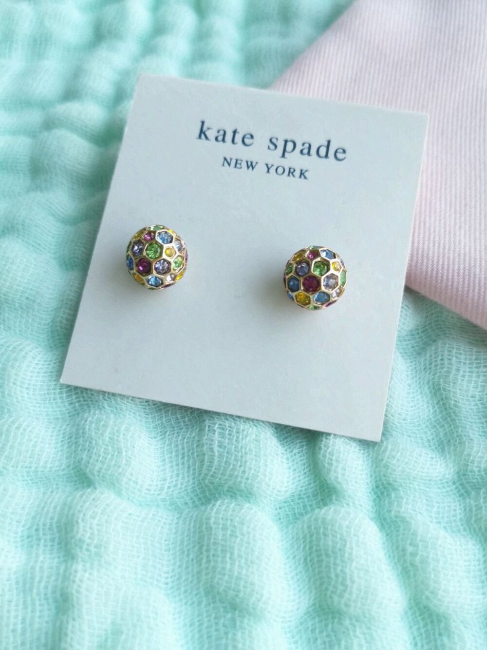 Kate Spade On The Ball Sphere Stud Earrings NEW